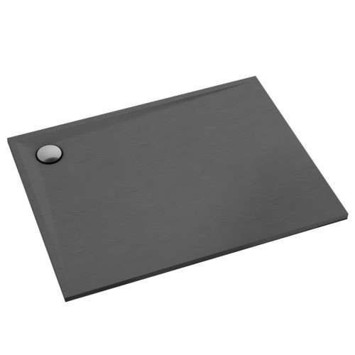 Brodzik prostokątny LIBRA Anthracite Stone 80x140 Schedpol Schedline, antracyt
