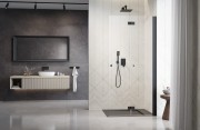 Kabina prysznicowa Radaway Nes Black Walk-in KDD B 80x200 prawa