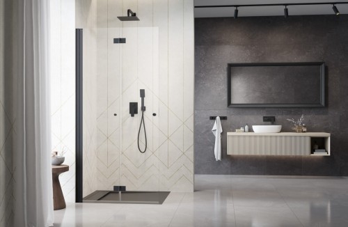 Kabina prysznicowa Radaway Nes 8 Black Walk-in KDD B 100x200 lewa
