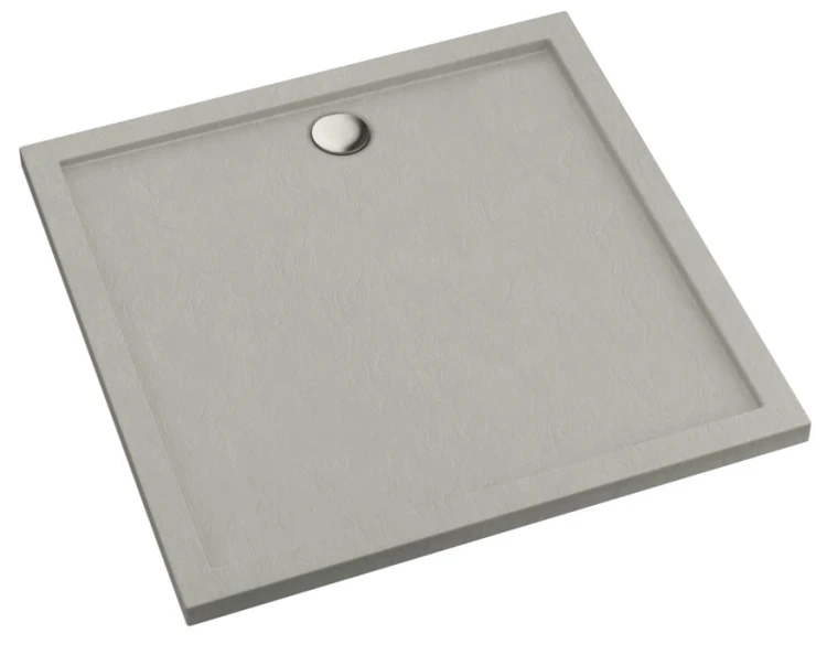 Brodzik kwadratowy Sharper Cement Stone 90x90 Schedline szary