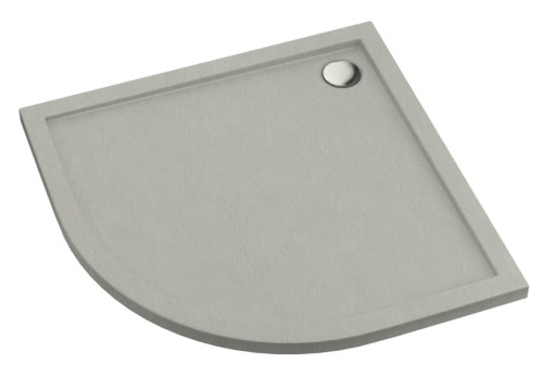 Brodzik półokrągły Sharper Cement Stone 80x80 Schedline szary