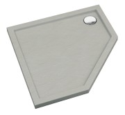Brodzik pięciokątny Sharper Cement Stone 80x80 Schedline szary