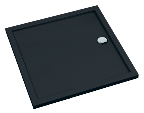 Brodzik kwadratowy SHARPER BLACK MAT 80x80 Schedline, czarny