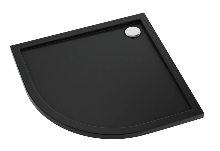 Brodzik półokrągły SHARPER BLACK MAT 80x80 Schedline, czarny