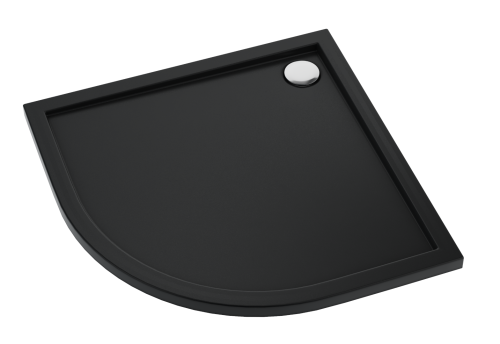 Brodzik półokrągły SHARPER BLACK MAT 90x90 Schedline, czarny