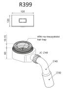 Syfon brodzikowy Radaway R399 90mm