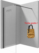 Kabina prysznicowa walk-in 90x200 Deante Mokko nero szyba szkło