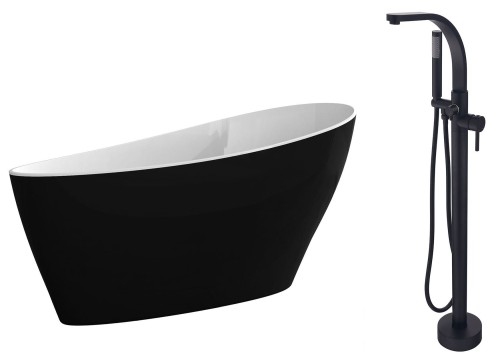 Wanna wolnostojąca Besco Keya B&amp;W 165x70 + bateria Decco I