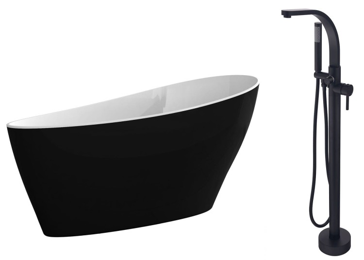 Wanna wolnostojąca Besco Keya B&amp;W 165x70 + bateria Decco I