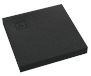 Brodzik kwadratowy NONLIMITS Black Stone 100x100 Schedpol Schedline, czarny