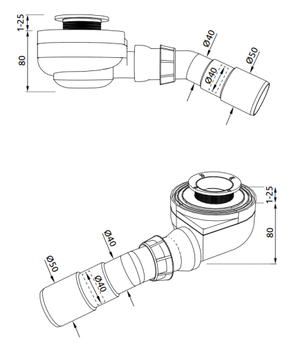 Syfon brodzikowy 50mm Radaway 5SL1