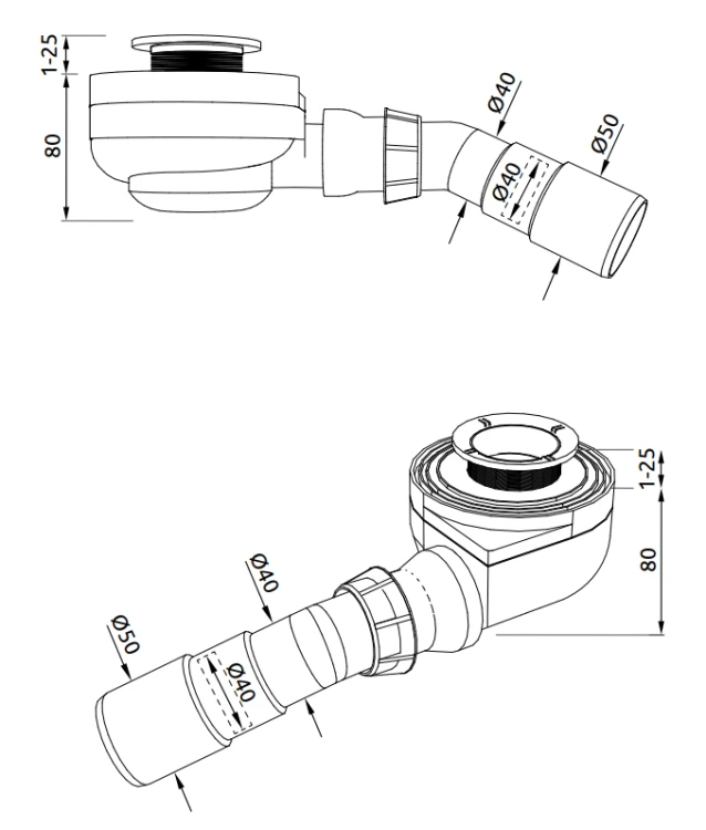 Syfon brodzikowy 50mm Radaway 5SL1