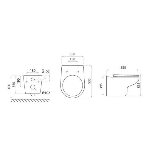 Miska wisząca wc Arctic Lavita