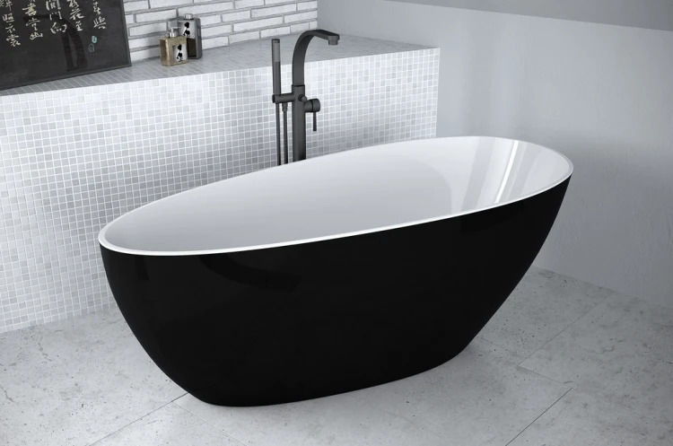 Wanna wolnostojąca Besco GOYA B&amp;W 142x62 cm