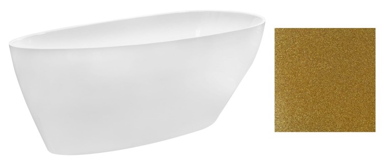 Wanna wolnostojąca Besco GOYA GLAM 160x70 złota