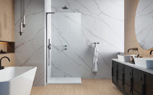 Kabina prysznicowa walk-in Radaway Modo SL Brushed GunMetal II lewa