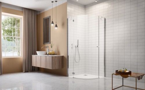 Kabina półokrągła Radaway Torrenta PDJ 80x80x195 lewa, szkło przejrzyste