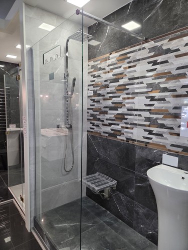 Kabina prysznicowa walk-in 100x200 Deante Mokko chrom + siedzisko gratis
