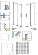 Drzwi prysznicowe Radaway Idea DWJ 105x200,5 prawe