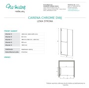 Drzwi prysznicowe Radaway Carena DWJ 105x195 lewe UltraClear