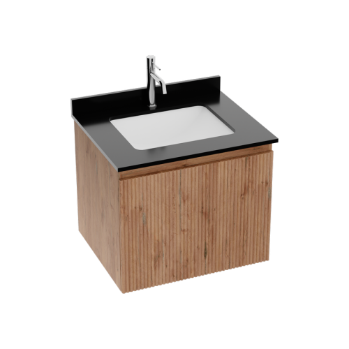 Szafka wisząca z blatem i umywalką Irvine Wood 600 Lavita