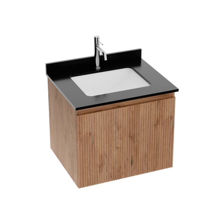 Szafka wisząca z blatem i umywalką Irvine Wood 600 Lavita