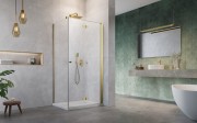 Kabina prysznicowa Radaway Nes Brushed Gold KDJ B prawa