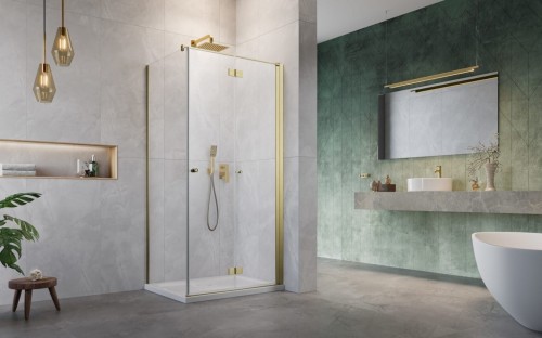 Kabina prysznicowa Radaway Nes Brushed Gold KDJ B prawa