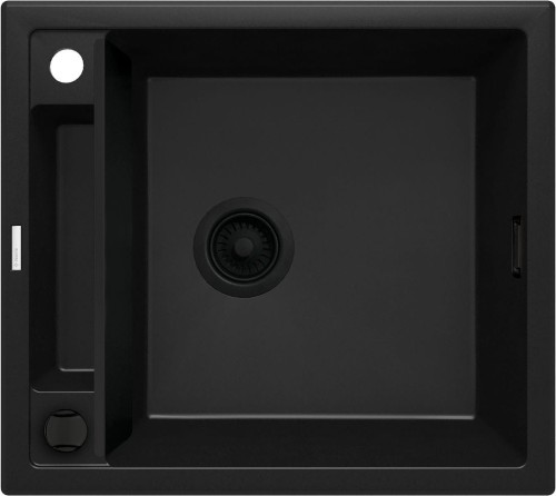 Zlewozmywak granitowy magnetyczny 1-komorowy bez ociekacza - nero Deante Magnetic