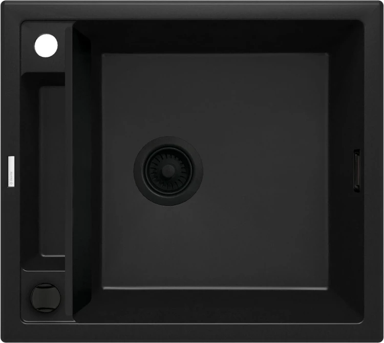 Zlewozmywak granitowy magnetyczny 1-komorowy bez ociekacza - nero Deante Magnetic