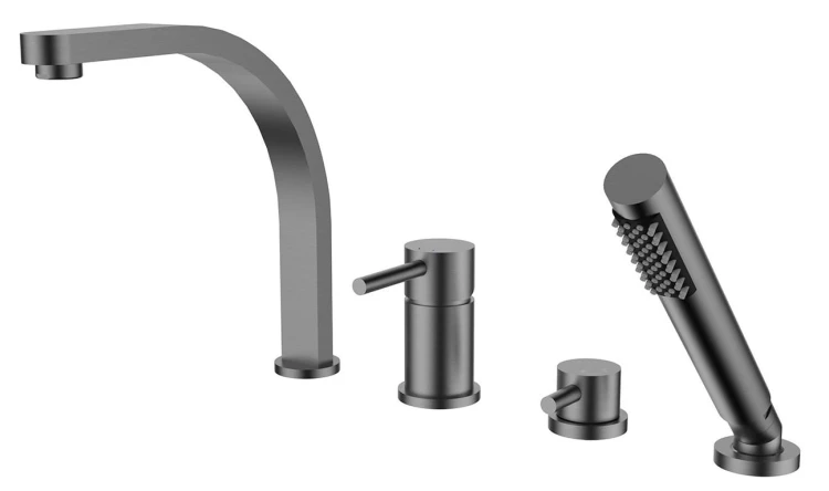 Bateria wannowa 4-otworowa Besco DECCO grafitowa