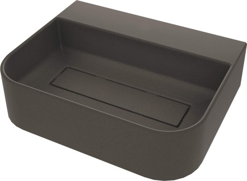 Umywalka granitowa nablatowa 50x40 antracyt metalik Arnika Deante
