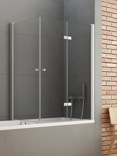 Parawan nawannowy New Trendy New Soleo 120x70x140 szkło czyste, wersja prawa