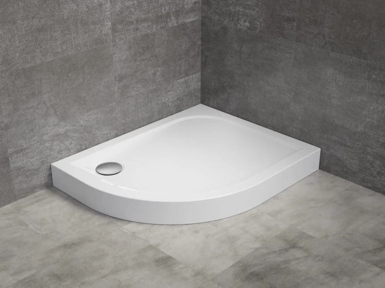 Brodzik asymetryczny Radaway Delos E Compact 90x80x11,5 prawy