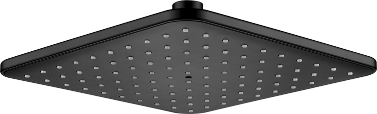 Głowica prysznicowa 1-funkcyjna - 201x201 mm Boro Deante nero czarna