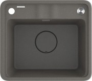 Zlewozmywak granitowy 1-komorowy antracyt metalik Momi Deante
