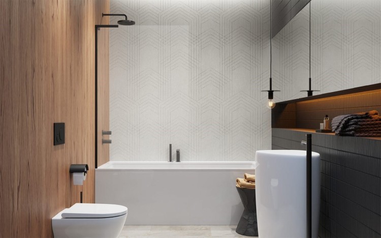 Parawan nawannowy Radaway Modo SL Black PNJ II lewy