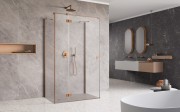 Kabina przyścienna Radaway Essenza Brushed Copper KDJ+S lewa