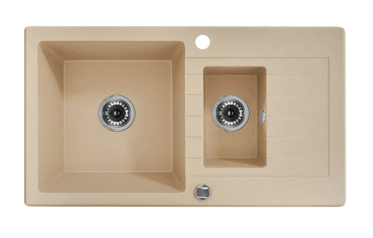 Zlewozmywak 1,5-komorowy z ociekaczem - piaskowy Zorba Deante