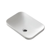 Umywalka wpuszczana w blat intero 430x380x140 mm z korkiem chrom