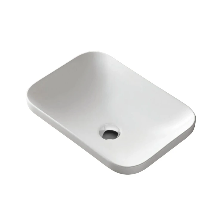 Umywalka wpuszczana w blat intero 430x380x140 mm z korkiem chrom