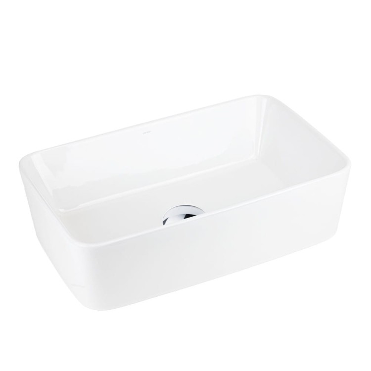 Umywalka nablatowa ango uc5627ch prostokątna 480x295x135 mm chromowany korek