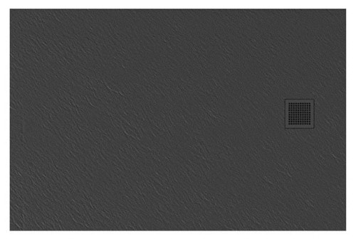 Brodzik prostokątny New Trendy Mori 120x80x3 szary