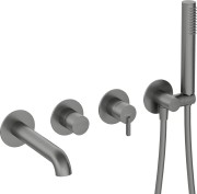 Bateria wannowa 4-otworowa podtynkowa Silia Deante titanium