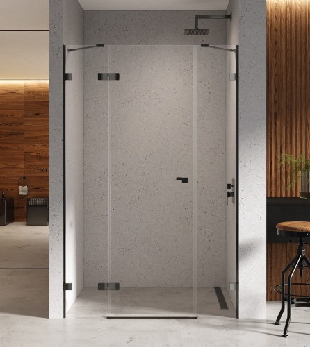 Drzwi prysznicowe New Trendy Eventa Black Chrome lewe czyste