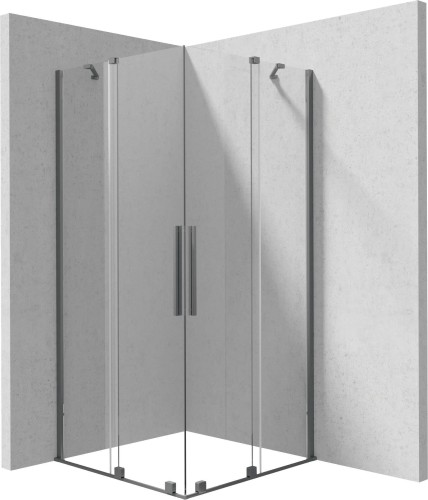 Kabina prysznicowa kwadratowa 90x90x195 titanium Prizma Deante