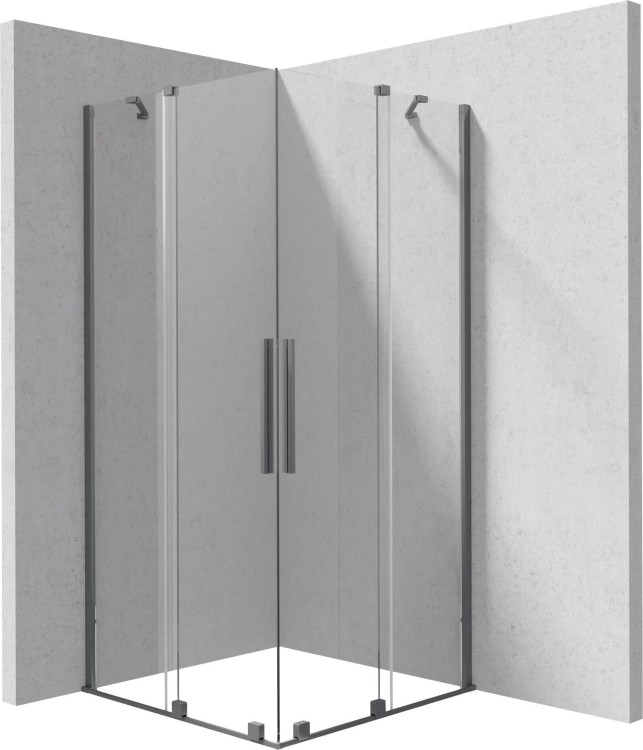 Kabina prysznicowa kwadratowa 90x90x195 titanium Prizma Deante