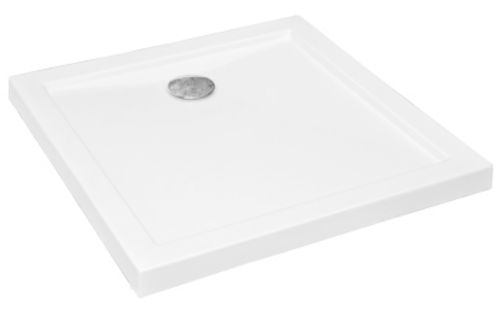 Brodzik kwadratowy biały AQUARIUS SLIMLINE 90X90X3 Besco