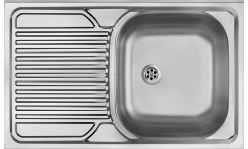 Zlewozmywak 1-komorowy z ociekaczem - satyna Tango Deante