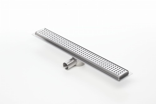 Odpływ liniowy z flanszą i metalowym syfonem Kesmet 100 cm z rusztem Caro